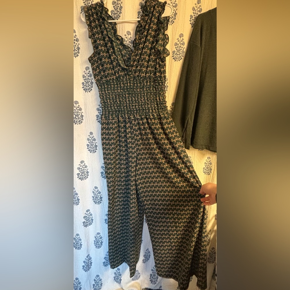 Ruffled Sleeve Jump Suit